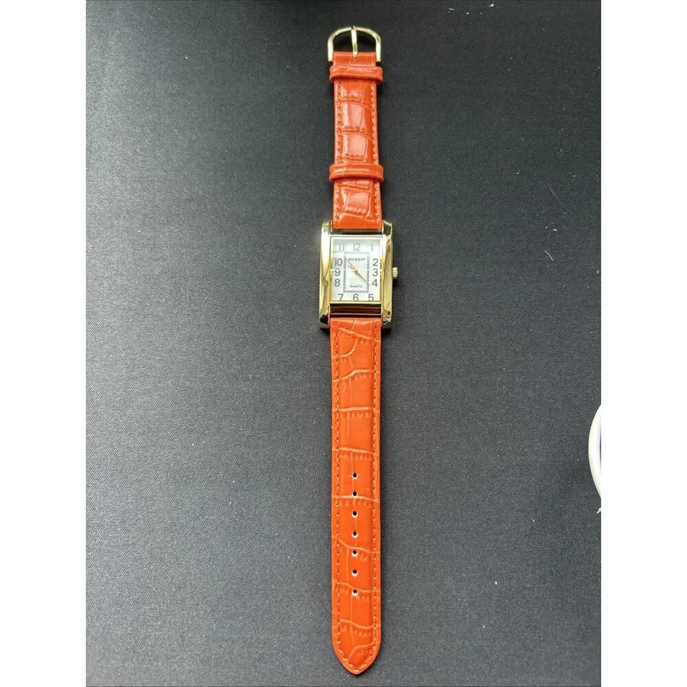 Gossip Gold Tone Orange Band Women’s Quartz Watch